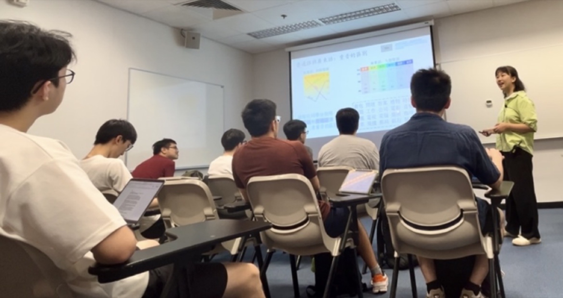 赵若含在香港科技大学课堂授课